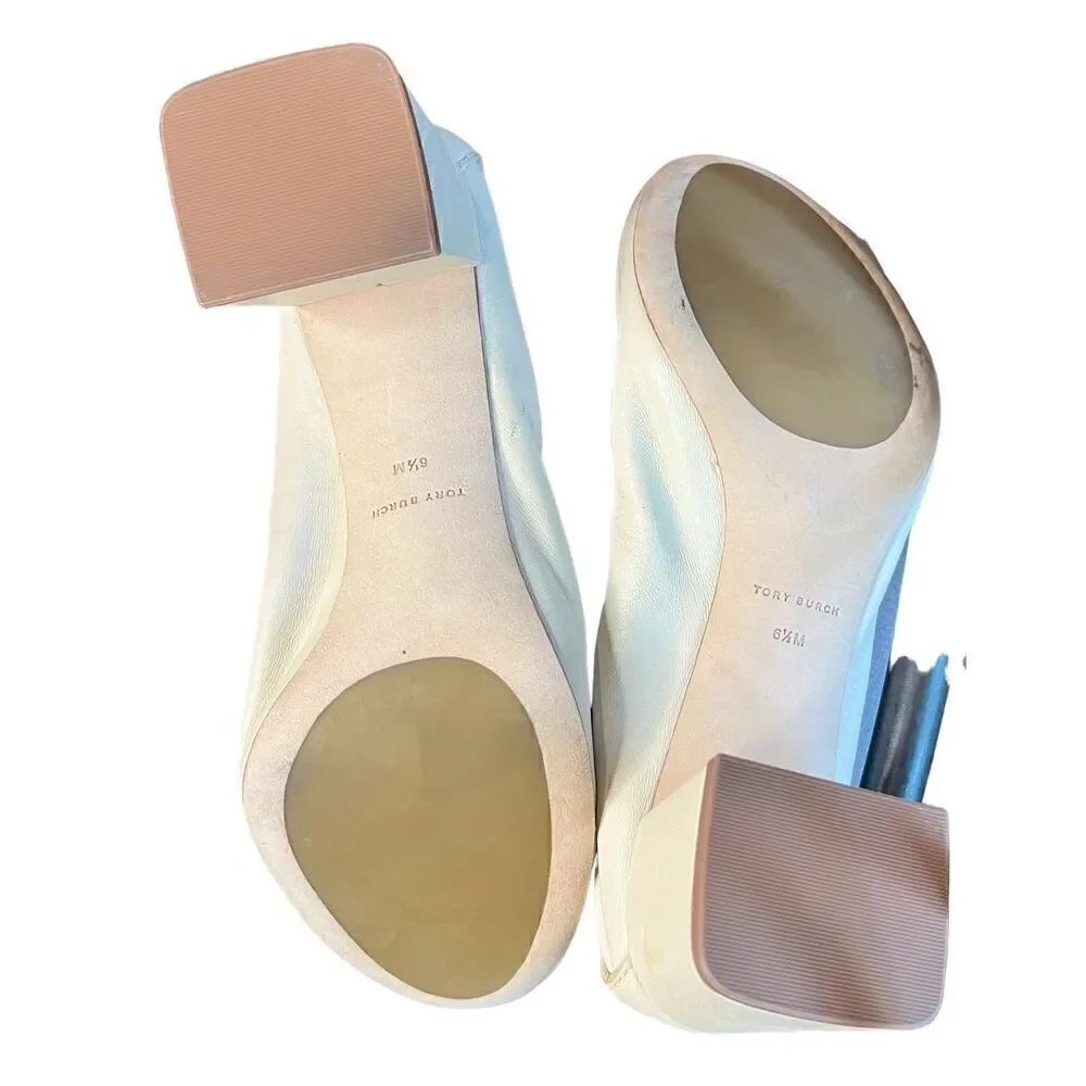 Tory Burch Eddie 55mm Pump Heels in Cream NWOB Size 6 1/2